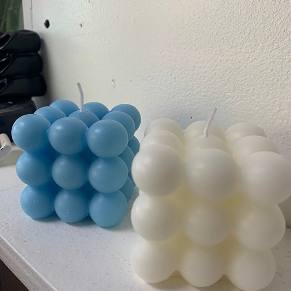 NEW Set 2 Bubble Candle -Cube Soy Wax Candles, Home Decor Candle,Scented Candle - Picture 8 of 8